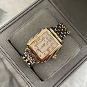 Michele two tone watch